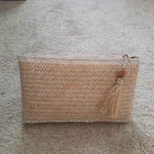 J CREW STRAW CLUTCH